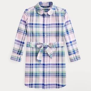 Ralph Lauren Multicolor Plaid Shirtdress for Girls 6x